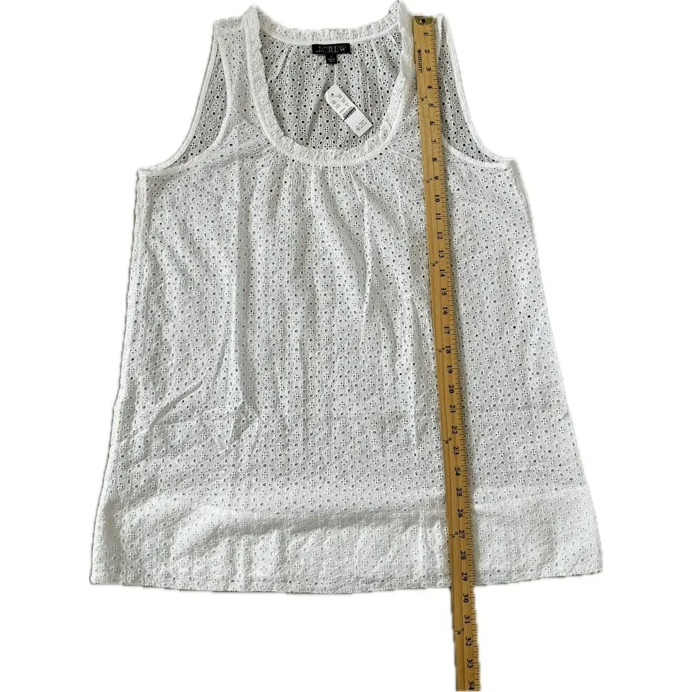 J.Crew Ruffle-trim scoopneck eyelet mini dress White S